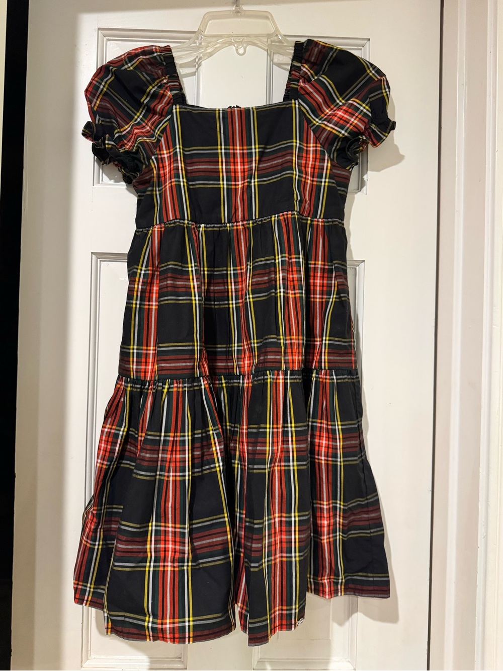 Jcrew kids black plaid dress-8